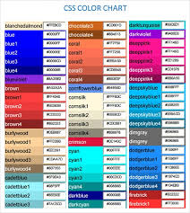 Free 5 Sample Css Color Charts In Pdf Word