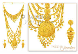 22kt indian gold jewelry set rani haar