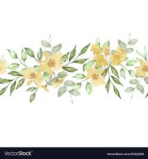 yellow flowers vector image