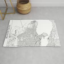 vancouver white map rug by multiplicity