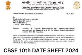 cbse 10th date sheet 2024 pdf cbse gov