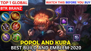 Kupa build and popol Rekomendasi Build