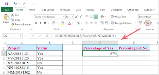 You can then increase (or decrease) the the. How To Calculate The Percentage Of Yes And No From A List In Excel