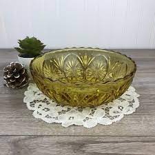 Vintage Amber Glass Bowl By Indiana