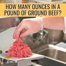 how many ounces in a pound of ground beef