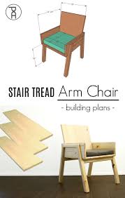 Stair Tread Arm Chair Building Plans