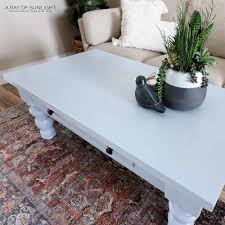 blue chalk paint coffee table