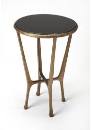 Hammered Gold Base Accent Table