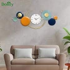 Dolity Metal Wall Clock Art Design