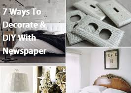 7 Ways To Decorate Diy With Newspaper