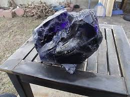 Large Purple Slag Glass Chunk Slag