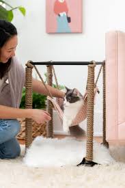 diy cat hammock from upcycled furniture