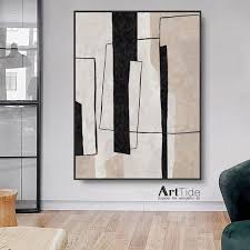 Oversized Abstract Paintingbeige