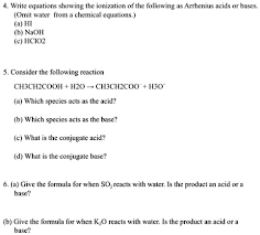 Arrhenius Acids Or Bases Omit Water