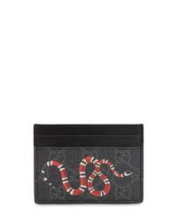 Gucci snake wallet / card bifold free delivery cardiff area 2 available. Gucci Canvas Kingsnake Print Gg Supreme Card Case In Nero Black For Men Save 53 Lyst