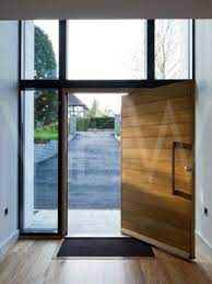 Large Wooden Door With Glass Surrounds