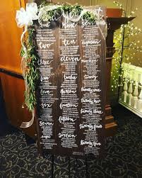 Tall Wooden Wedding Seating Chart Sit Back And Relax