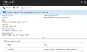 exploring azure table storage with