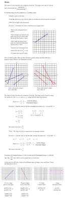 slope and linear equations