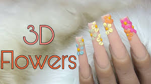 acrylic 3d flower nail art tutorial
