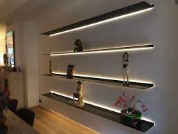 Wall Shelf With Light Aluminium Wall