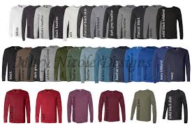 Every Color Digital File Shirt Color Chart Bella And