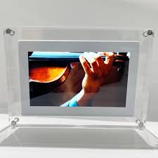 clear acrylic digital video photo frame