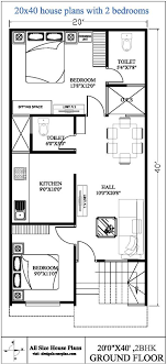 20x40 House Plans With 2 Bedrooms 20