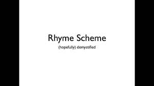 how to find a rhyme scheme you