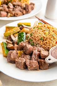 hibachi steak with fried rice and