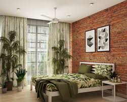 Bedroom Wallpaper With A Brick Texture