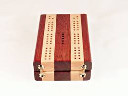 compact travel cribbage bloodwood