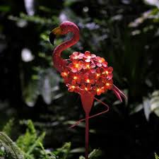 Solar Flamingo Garden Lights Decor