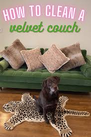 how to clean a velvet couch