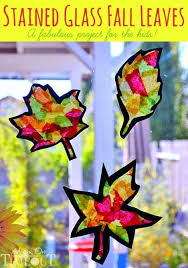 Stained Glass Fall Leaves Craft With