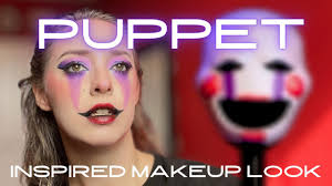 puppet inspired makeup look fnaf