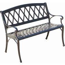 vintage style metal garden bench