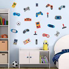 Children pretend to play in a sushi cafe. Amazon Com Iarttop Video Game Wall Decal 22pcs Creative Gaming Controller For Boys Room Kids Bedroom Decor Colorful Gamer Theme Decoration Arts Crafts Sewing