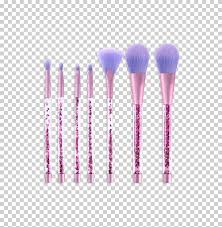 glitter 7 piece makeup brush set