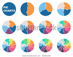 Pie Charts Infographics Diagram 1 2 Stock Vector Royalty