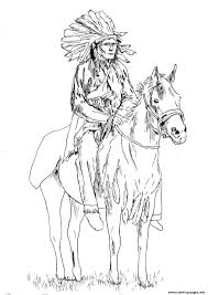 Native americans saw wolves as a symbol of loyalty and perseverance, intelligence and instinct. Adult Native American On His Horse Coloring Pages Printable