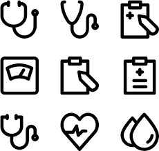 Free healthcare icons in png image, svg vector or base64 format. Download Health Care Icon Set Hand Drawn Icons Png Full Size Png Image Pngkit