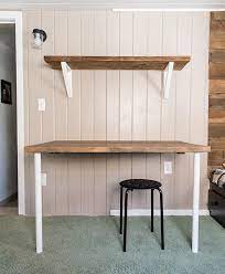 Simple Diy Wall Desk Shelf Brackets