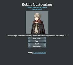 Robin Customizer V 1 0 Launch Fire Emblem Awakening