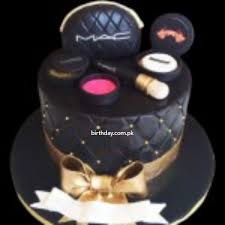black theme mac makeup cake