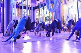 aerial yoga at south end fitness studio