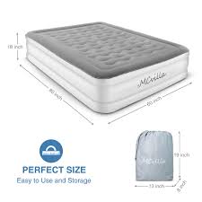 Queen Size Air Mattress Electric Inflatable Airbed Bed Home Furniture Portable Bed