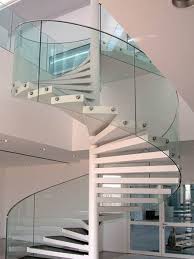 glass railing spiral staircase demax arch