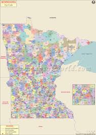 Buy Minnesota Zip Code Map