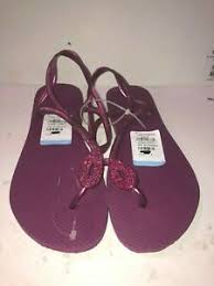 New Without Tag Havaianas Size 11 12 W Luna Flip Flops Pink